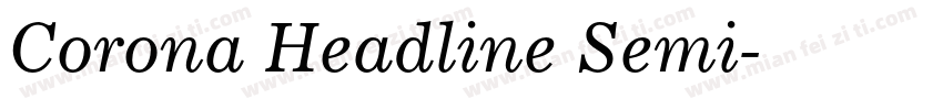 Corona Headline Semi字体转换